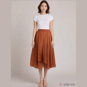 GeeGee Asymmetrical Skirt Women's Small Tulip Hem Feminine